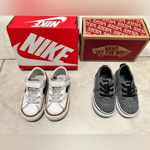 Toddler Boy size 7 Nike and Vans shoes